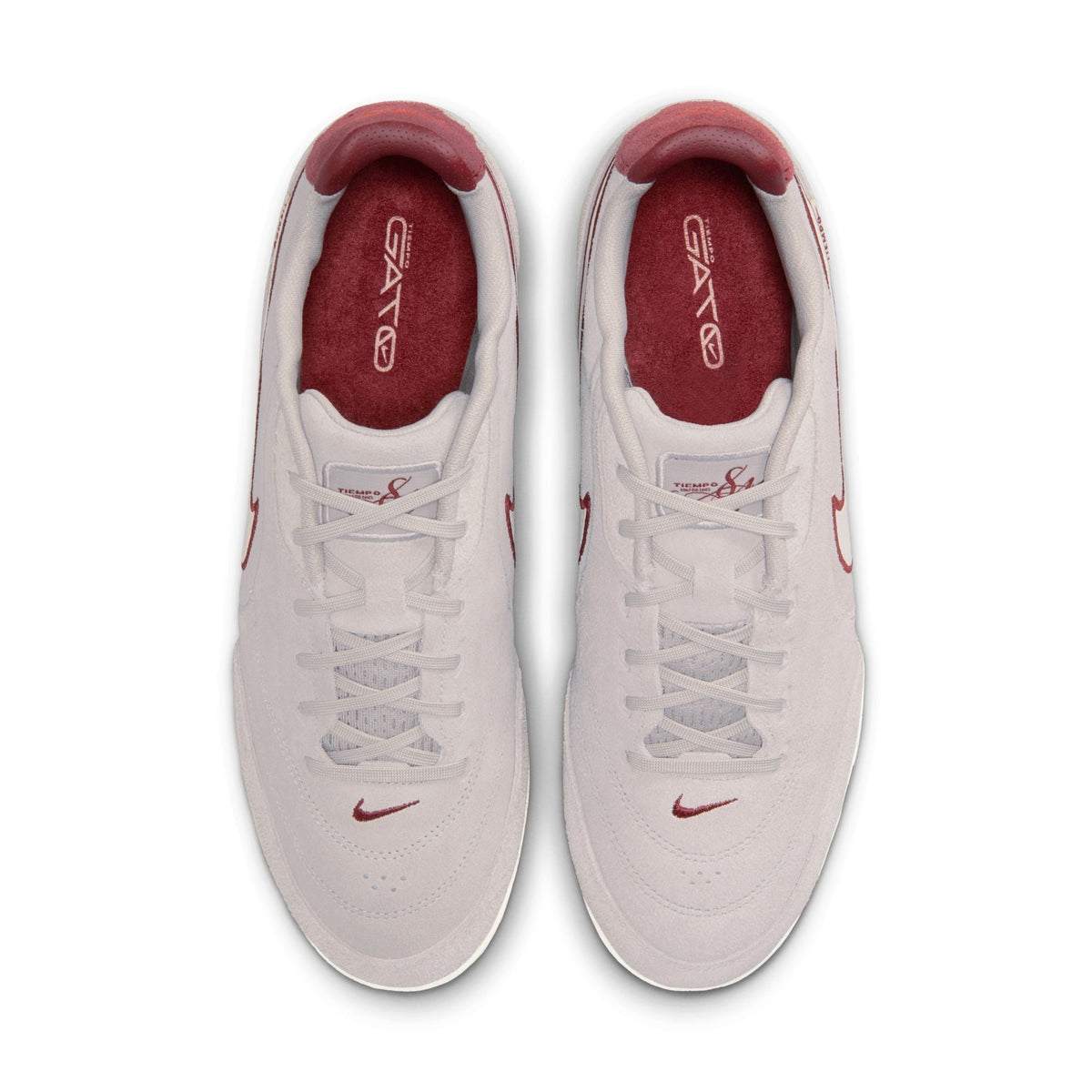 Nike Tiempo Streetgato PRM IN Indoor/Court Low-Top Soccer Shoes-  Moon Particle/Chalk/Team Red